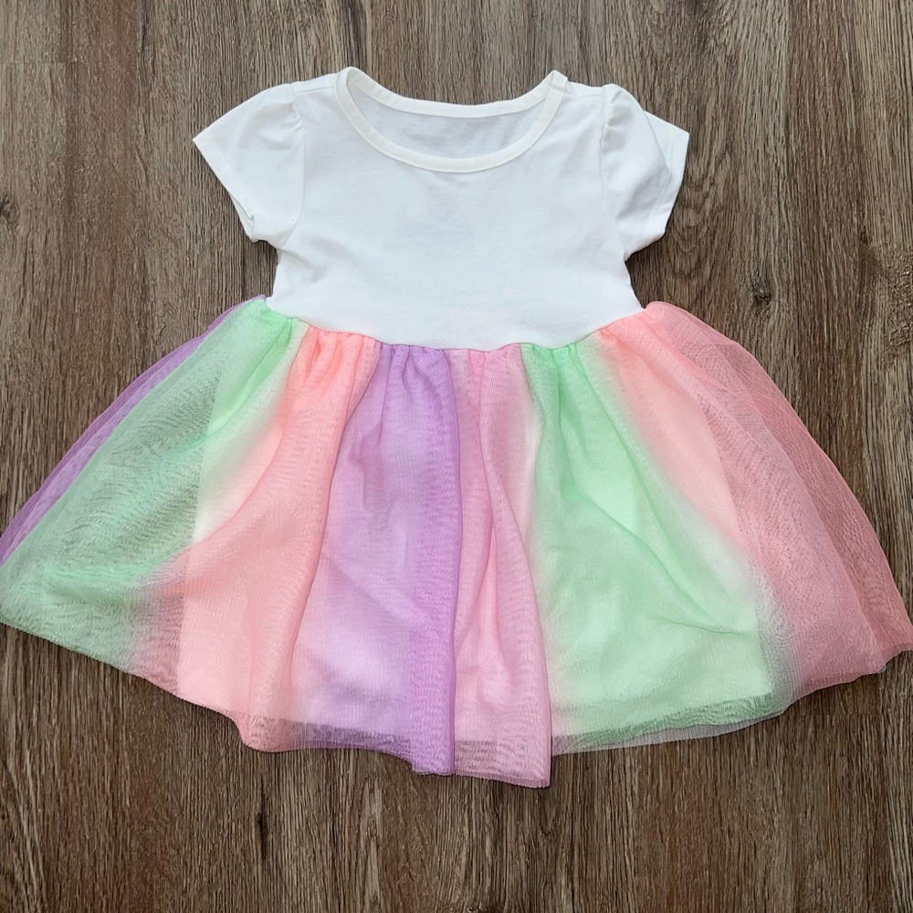 Wonder Nation Multi-Color Spring Dress 12M